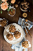 Apple muffins with walnuts