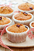 Christmas muffins with cranberries