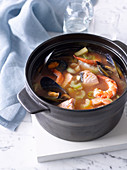 Fish Stew with Saffron, Tomato and Wine