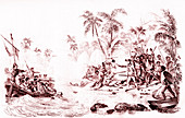 Death of Captain James Cook, Hawaii, 1779