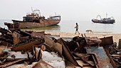 Boat scrapyard, Mauritania