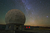 Milky Way over radio telescope at Qinhai, China