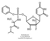 Sofosbuvir antiviral drug molecule