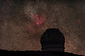 Milky Way over GranTeCan telescope