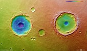 Twin craters, Mars Express image
