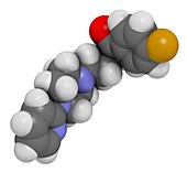 Azaperone antipsychotic drug molecule