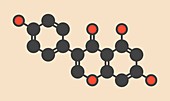 Genistein isoflavone molecule