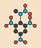 Tetryl explosive molecule