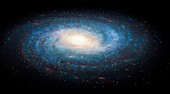 Milky Way galaxy, illustration
