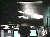 Mission Control as Armstrong steps onto the Moon, 1969