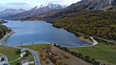 Lake Sils, Engadine valley, drone footage