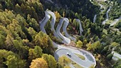 Maloja Pass, Switzerland, drone footage