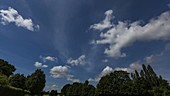 Timelapse of cumulus humilis clouds in summer