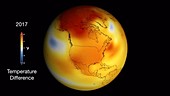 Global temperature anomalies 2017