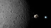 Asteroid approaching Earth, animation