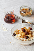 Oat Porridge topped with Apple and Raisin Compote