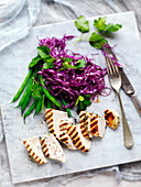 Cider Cabbage with Turkey Steak