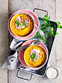 Spiced Carrot Soup with Smoked Almonds