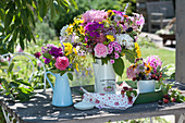 Colourful bouquets from the cottage garden