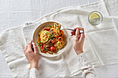 Spaghetti with tomatoes