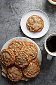 Cookies and plate with coffee