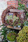 Autumn - Arrangement With Heather, Wreath And Moss