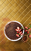 Triple chocolate tart