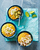 Coconut and lime pudding