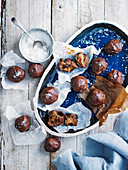 Salted date caramels