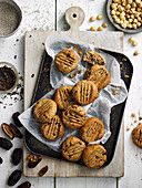 Cacao and hazelnut cookies
