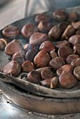 Fresh chestnuts roasting