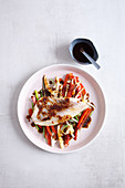 Stir-fried low carb fish fillet with a bamboo medley