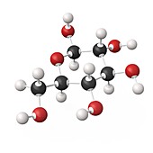 Glucose molecule, illustration