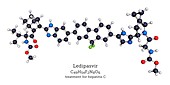 Ledipasvir antiviral drug molecule