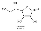 Molecular structure of vitamin C