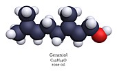 Molecular model of geraniol terpenoid