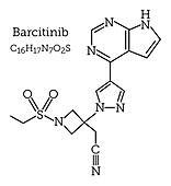 Molecular structure of baricitinib arthritis drug