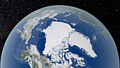 Arctic ice minimum extent, 2018