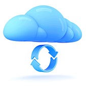 Cloud technology, conceptual illustration