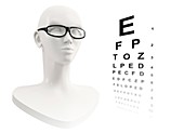 Eye test, conceptual illustration