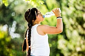 Girl drinking water