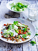 Spiced Freekeh and Cucumber