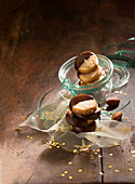 Brazil nut biscuits with a chocolate glaze (Christmas)