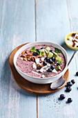 Coconut-blueberry smoothie bowl