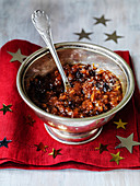 Christmas Chutney with prunes, dates, apricots and onions