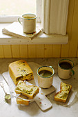 Tigerkuchen mit Zitrone und Matcha