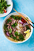Pho Bo (traditional beef soup, Vietnam)
