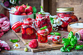 Strawberry and basil jam