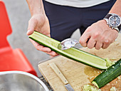 Deseeding a cucumber