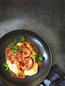 Italian Osso Bucco with polenta and herbs